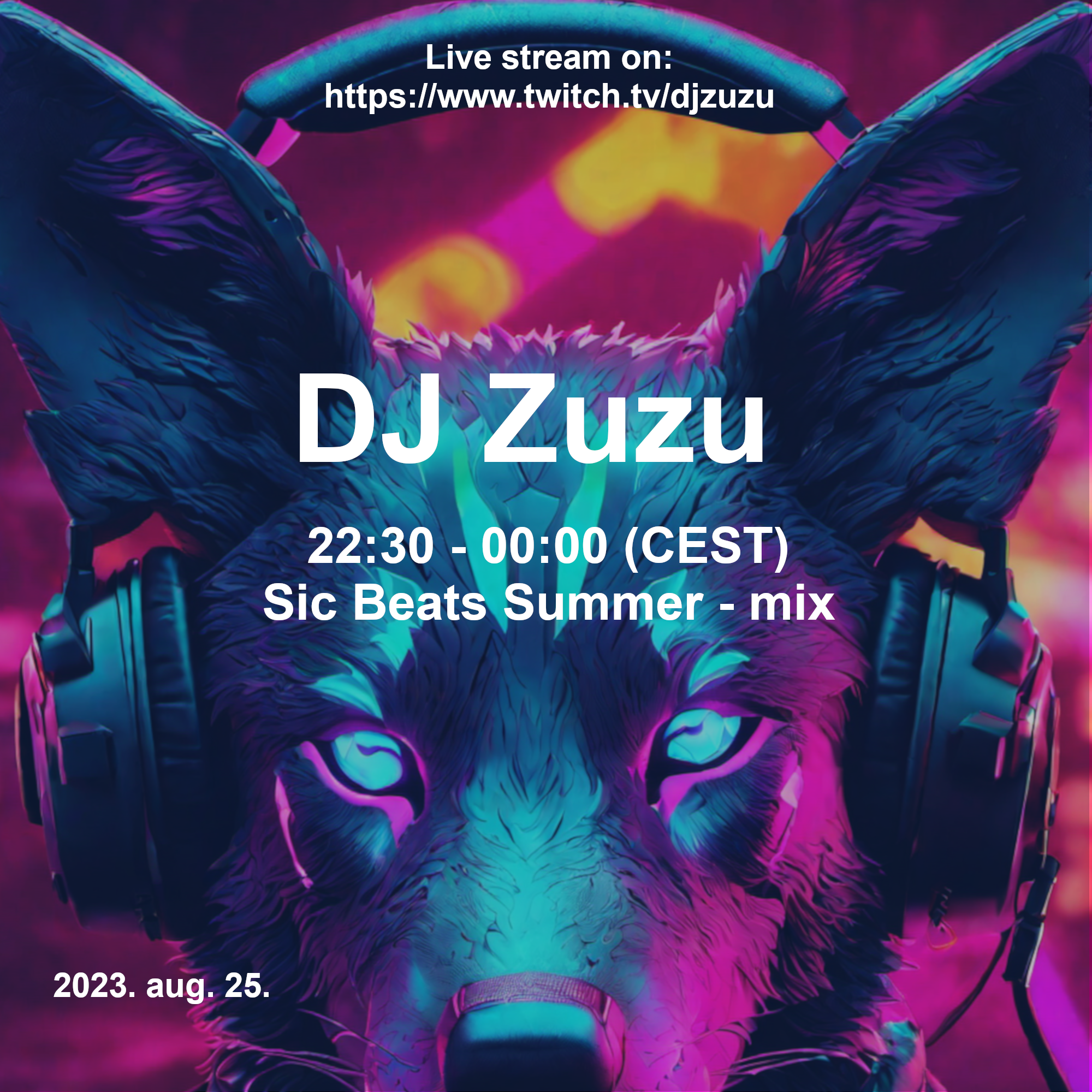 Dj Zuzu Sic Beats Summer event flyer 20230825