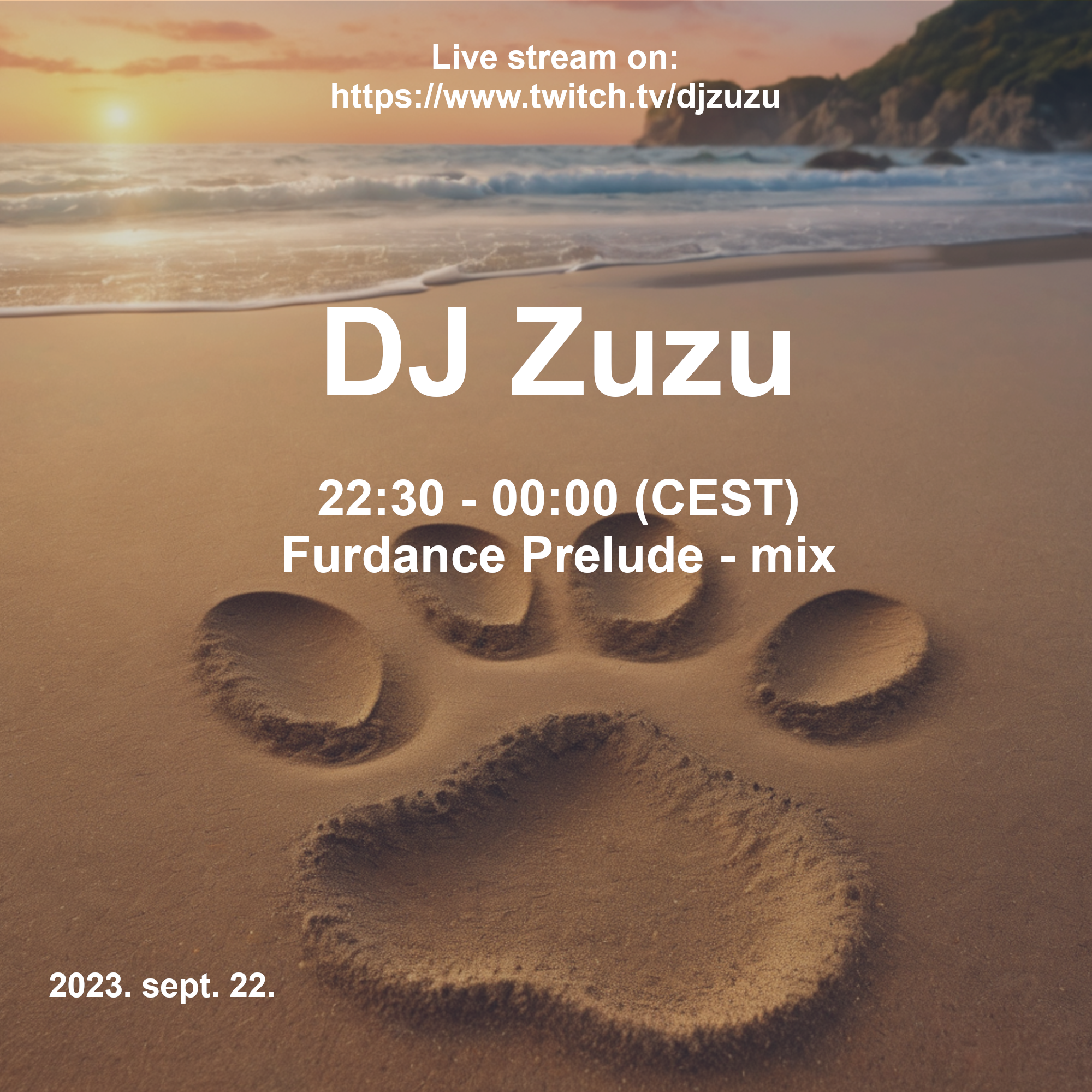 Dj Zuzu Furdance Prelide mix event flyer 20230922