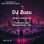 Dj Zuzu Club Penumbra - Deep feeling - mix event flyer 20241025