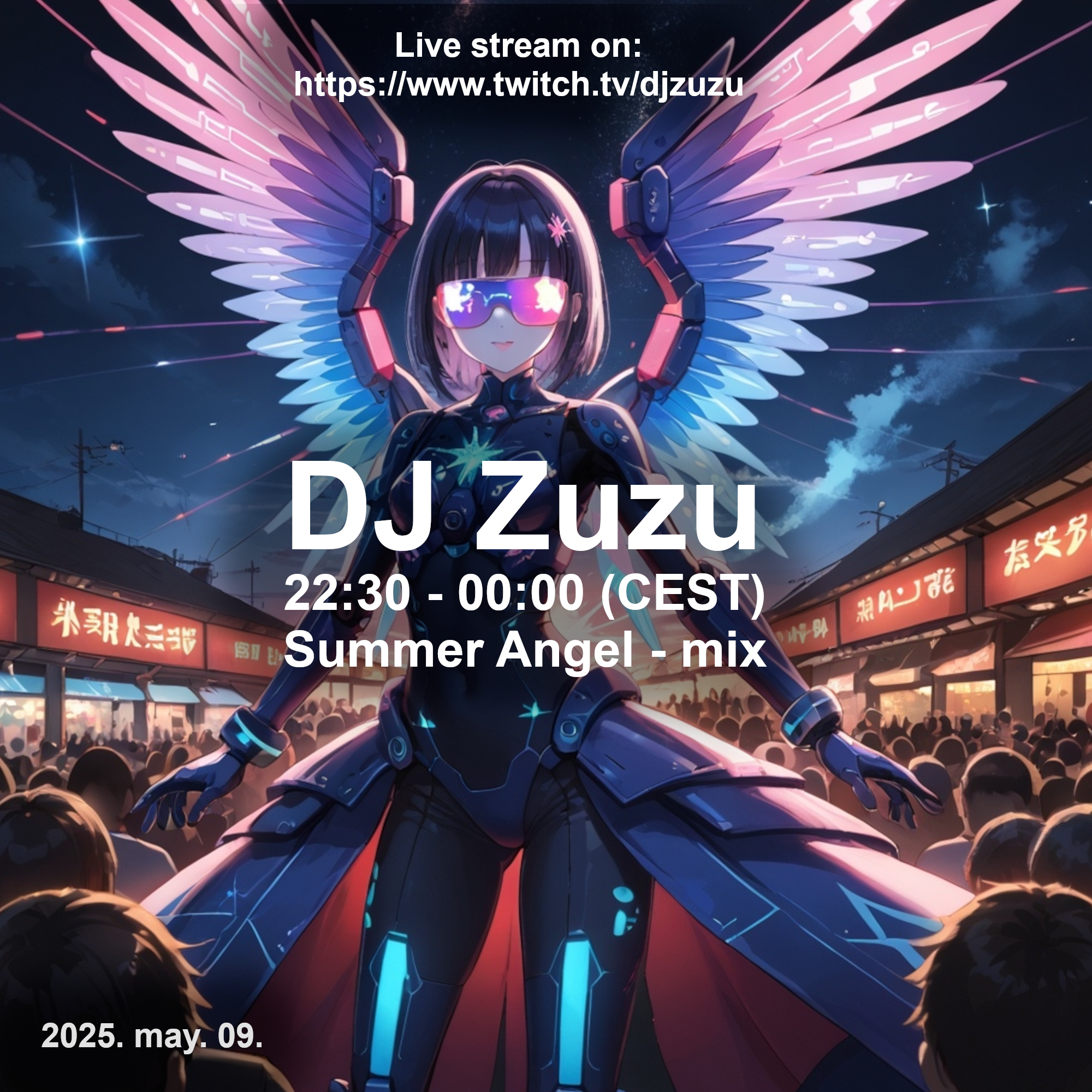 Dj Zuzu Summer Angel event flyer 20250509