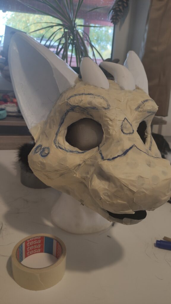 Zephyr markings drawn onto the tapes.