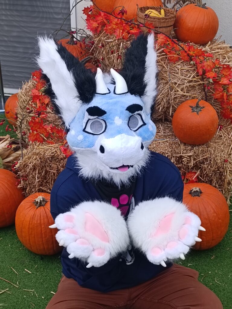 Zephyr with some pumpkin decoration