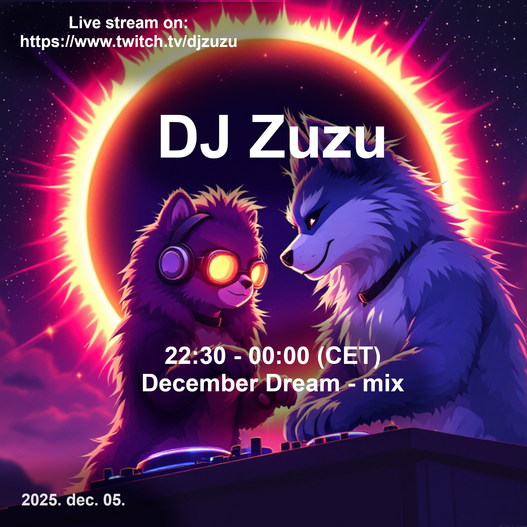 Dj Zuzu event flyer 20251205