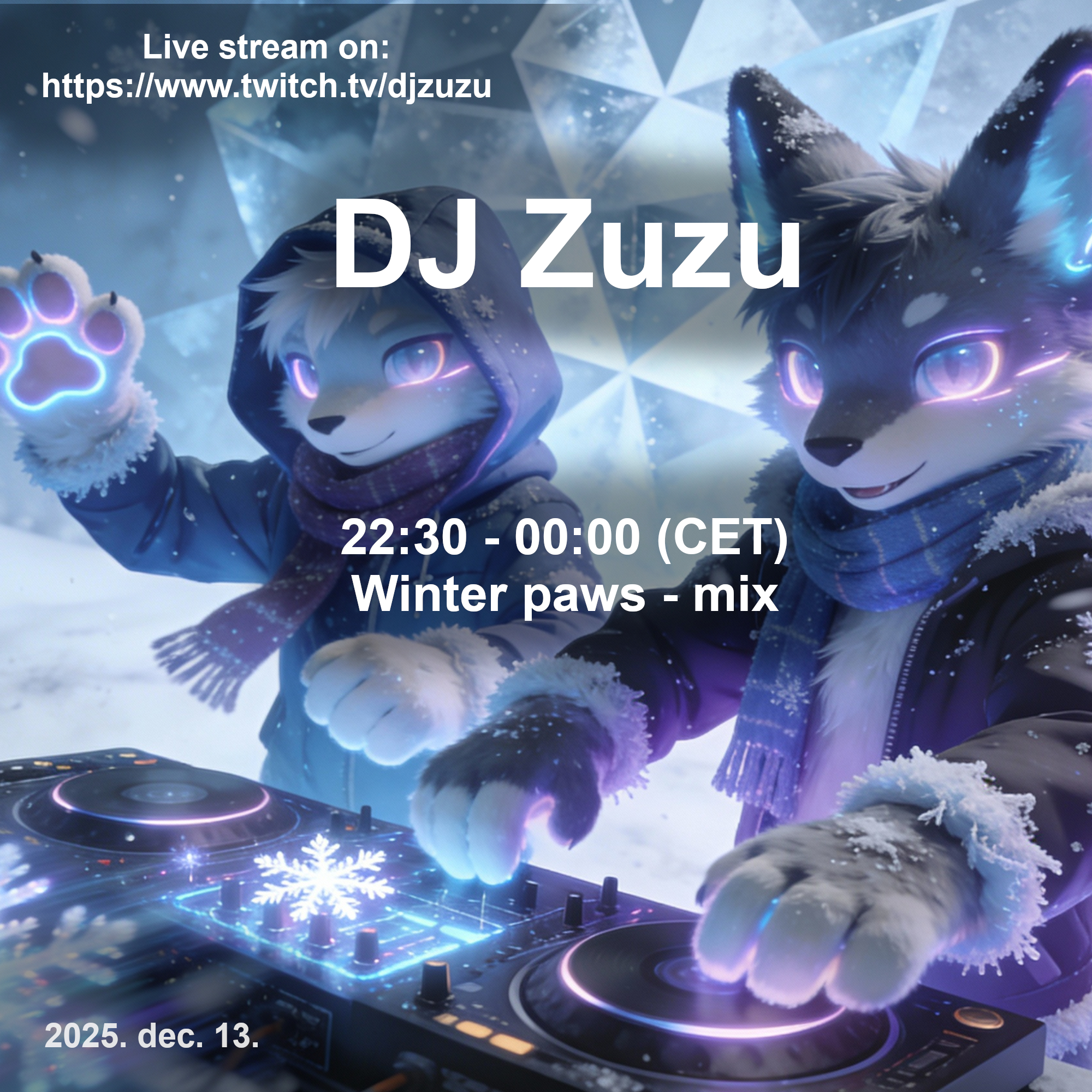 Dj Zuzu event flyer 20251213