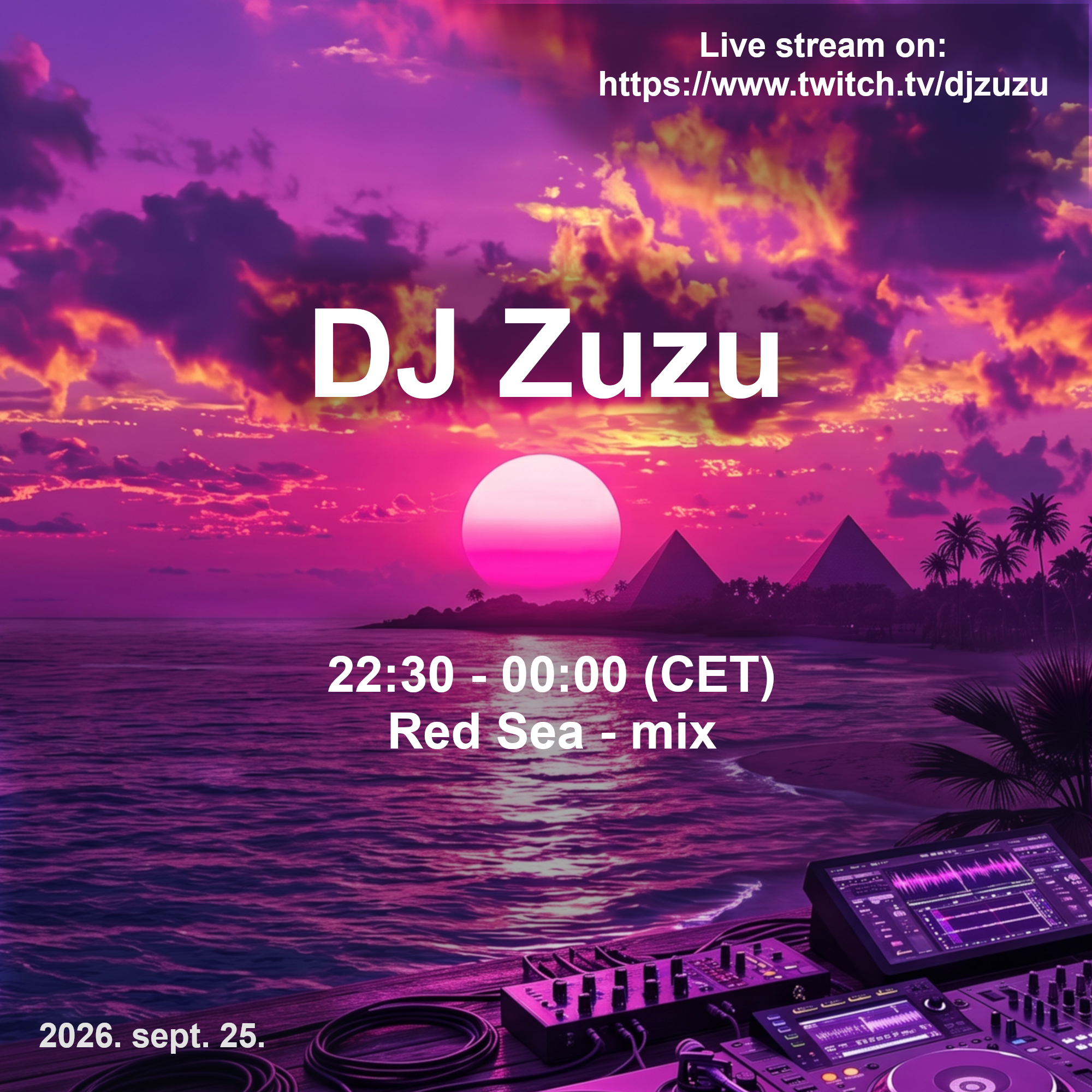 Dj Zuzu event flyer 20260925