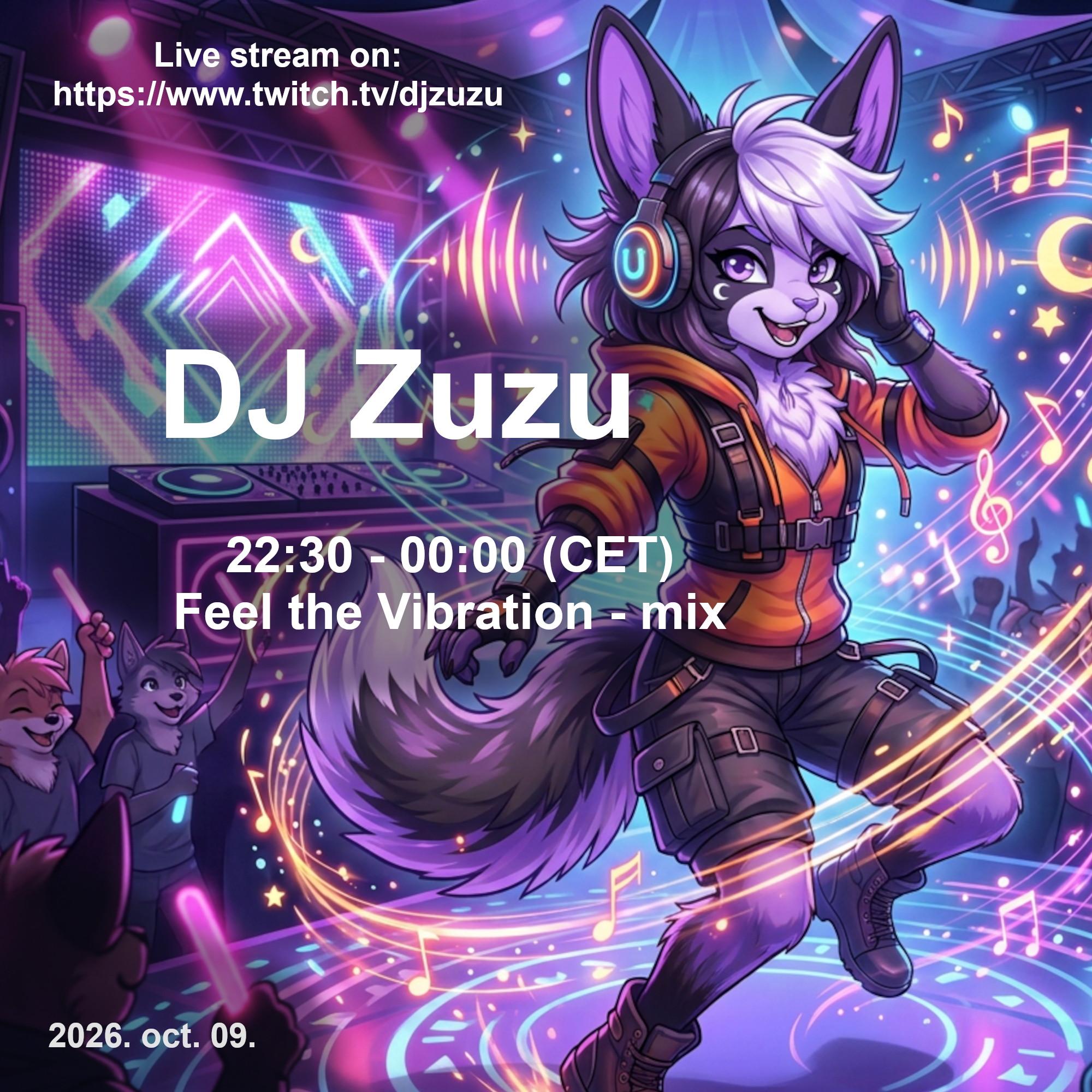Dj Zuzu event flyer 20261009